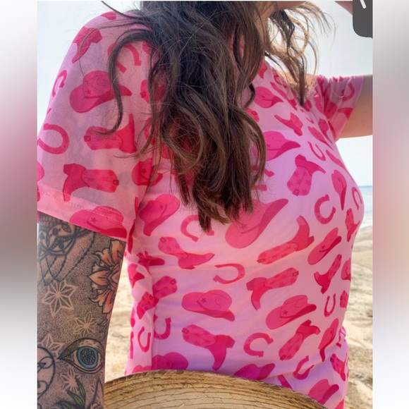 NWT Merigold Kiss western mesh pink dress - Picture 2 of 5